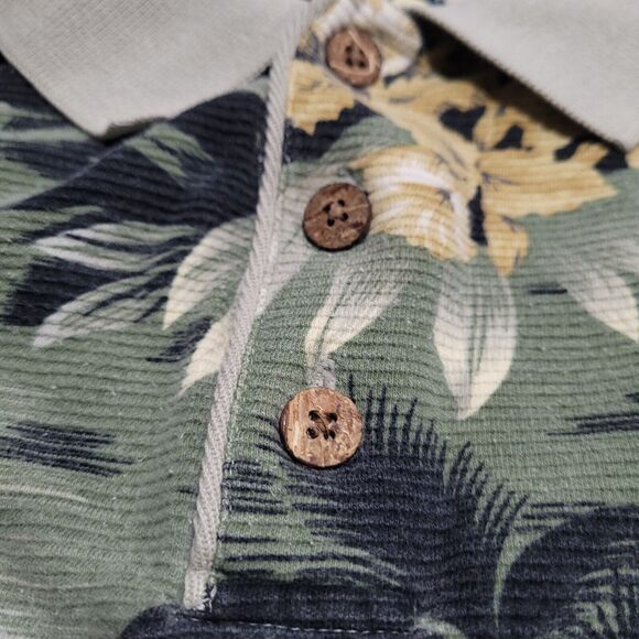 Vtg Tommy Bahama RELAX Polo Hawaiian Floral Tropical Beach Sailboat Size L EUC - Picture 6 of 10